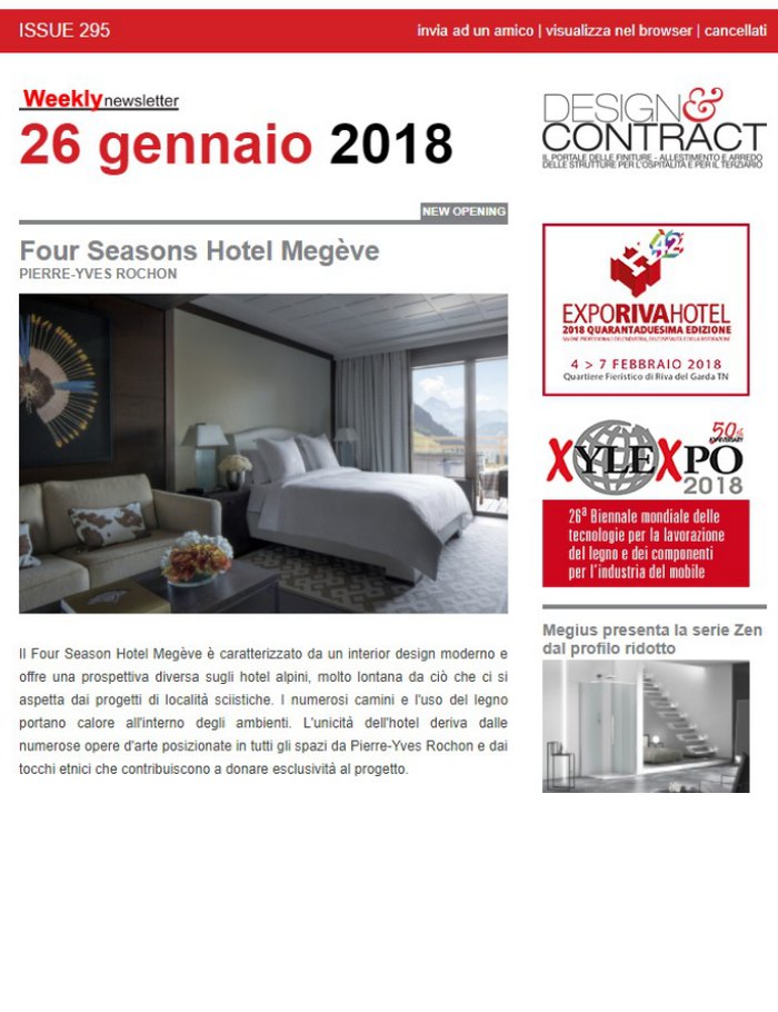 Kopf des Design&Contract-Newsletters vom 26. Januar 2018