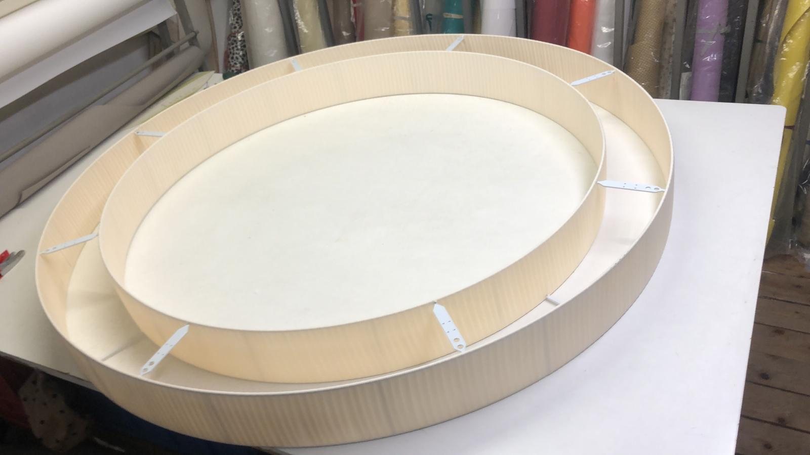 Finished oval EVA shade seen from inside