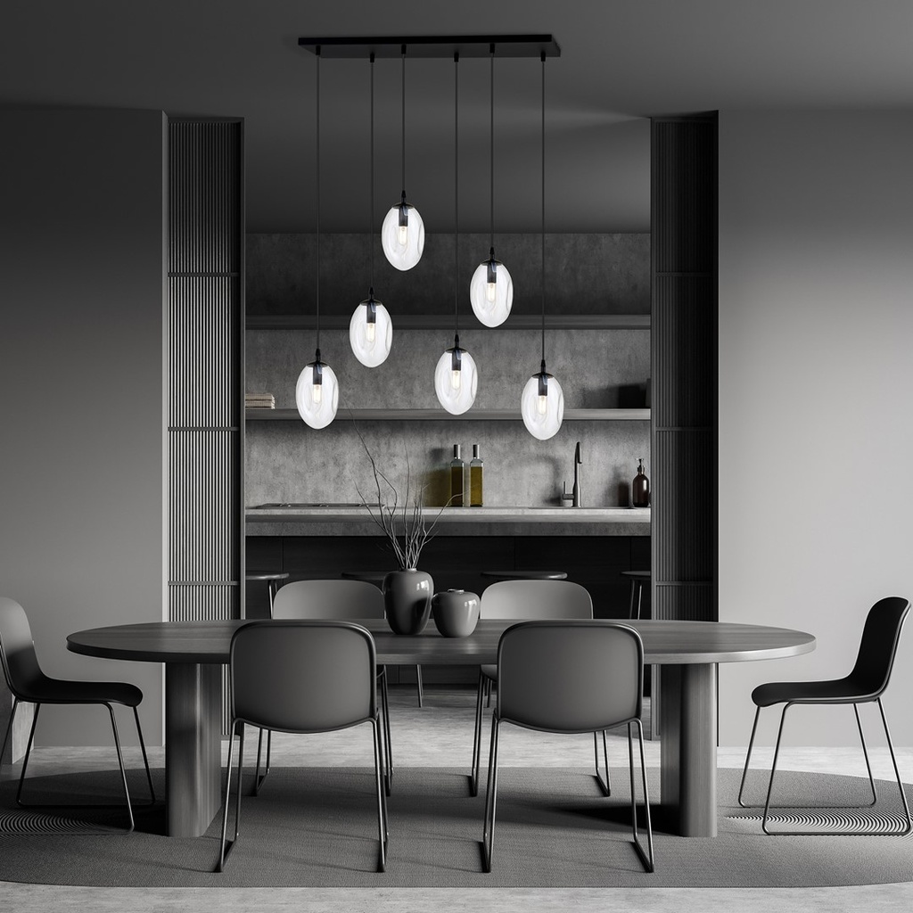 Astral 6 Bl pendant lamp – transparent – photo 5