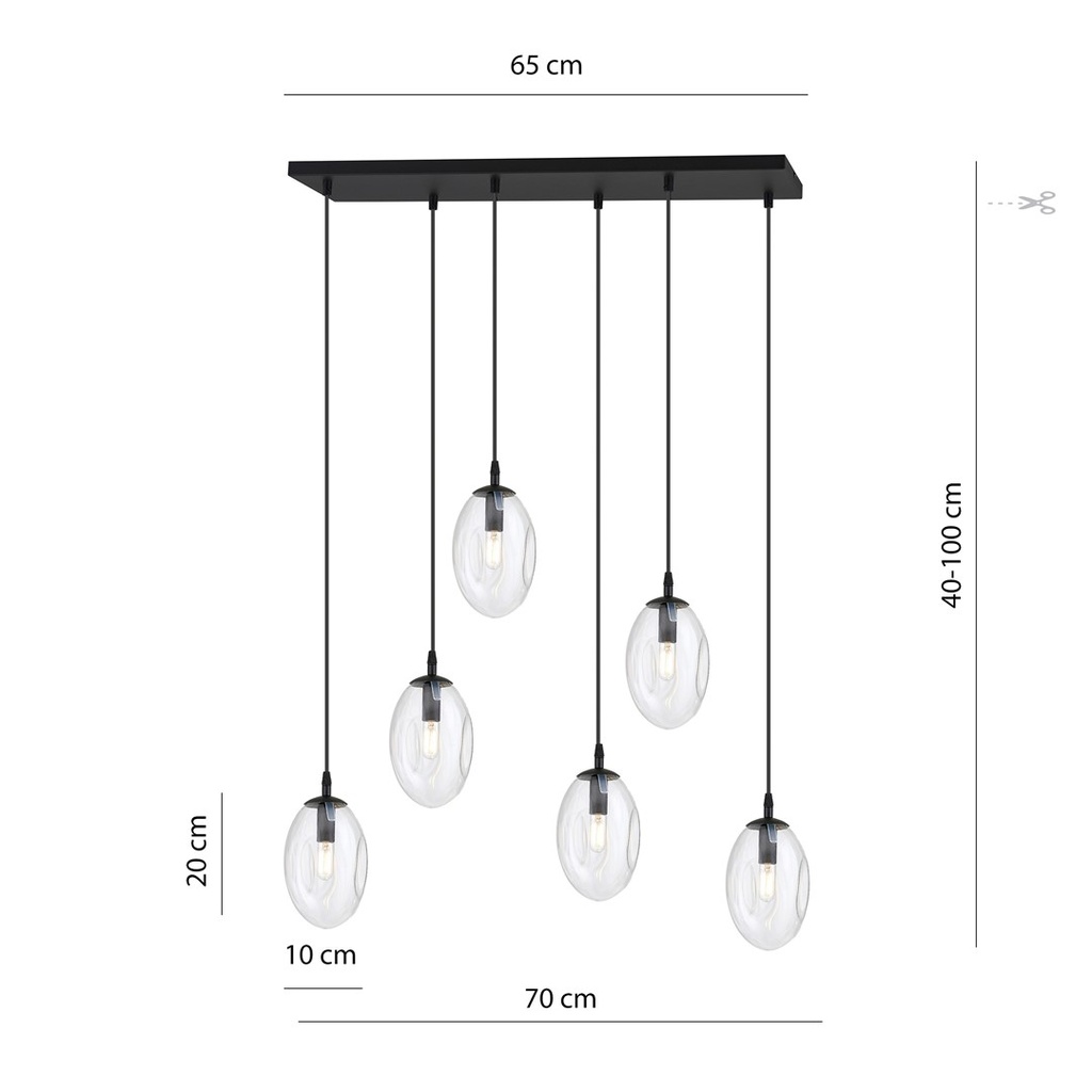 Astral 6 Bl pendant lamp – transparent – photo 6