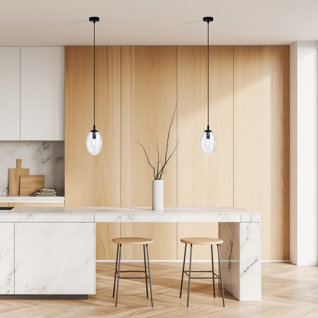 Astral 1 Black pendant lamp – transparent – photo 5