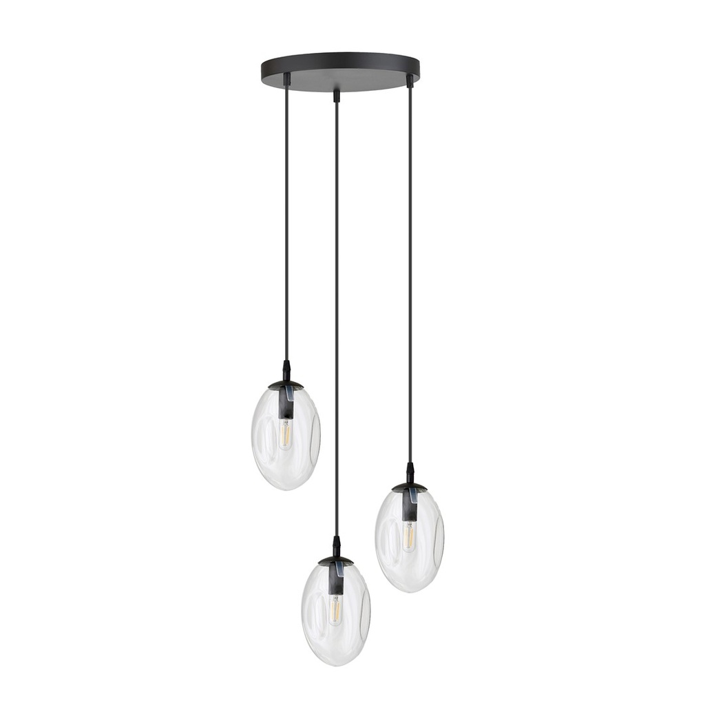 Astral 3 Black Premium pendant lamp – transparent – photo 3