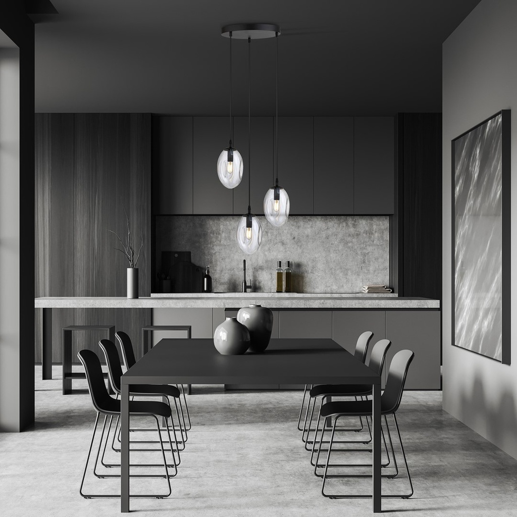Astral 3 Black Premium pendant lamp – transparent – photo 5