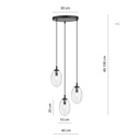 Astral 3 Black Premium pendant lamp – transparent – photo 6
