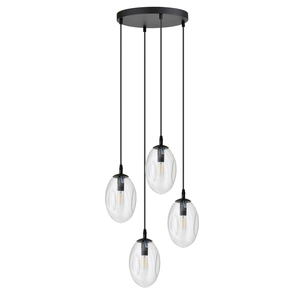 Astral 4 Black Premium pendant lamp – transparent – photo 3