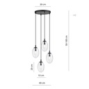 Astral 4 Black Premium pendant lamp – transparent – photo 6