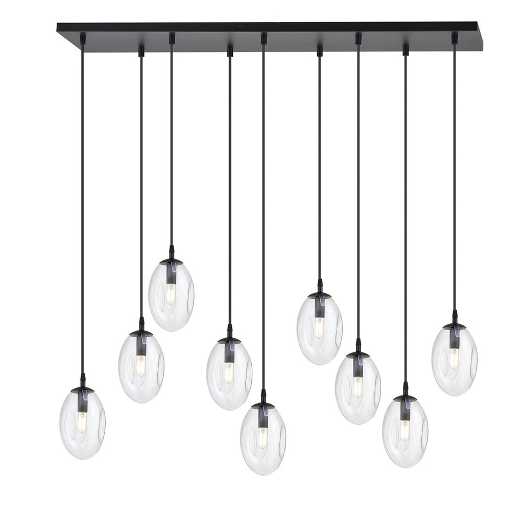 Astral 9 Black pendant lamp – transparent – photo 2