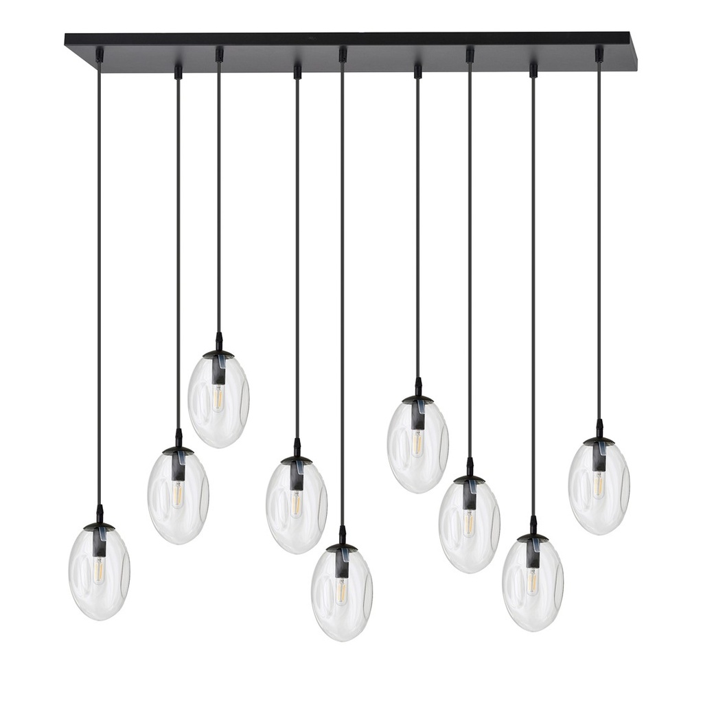 Astral 9 Black pendant lamp – transparent – photo 3