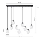 Astral 9 Black pendant lamp – transparent – photo 6