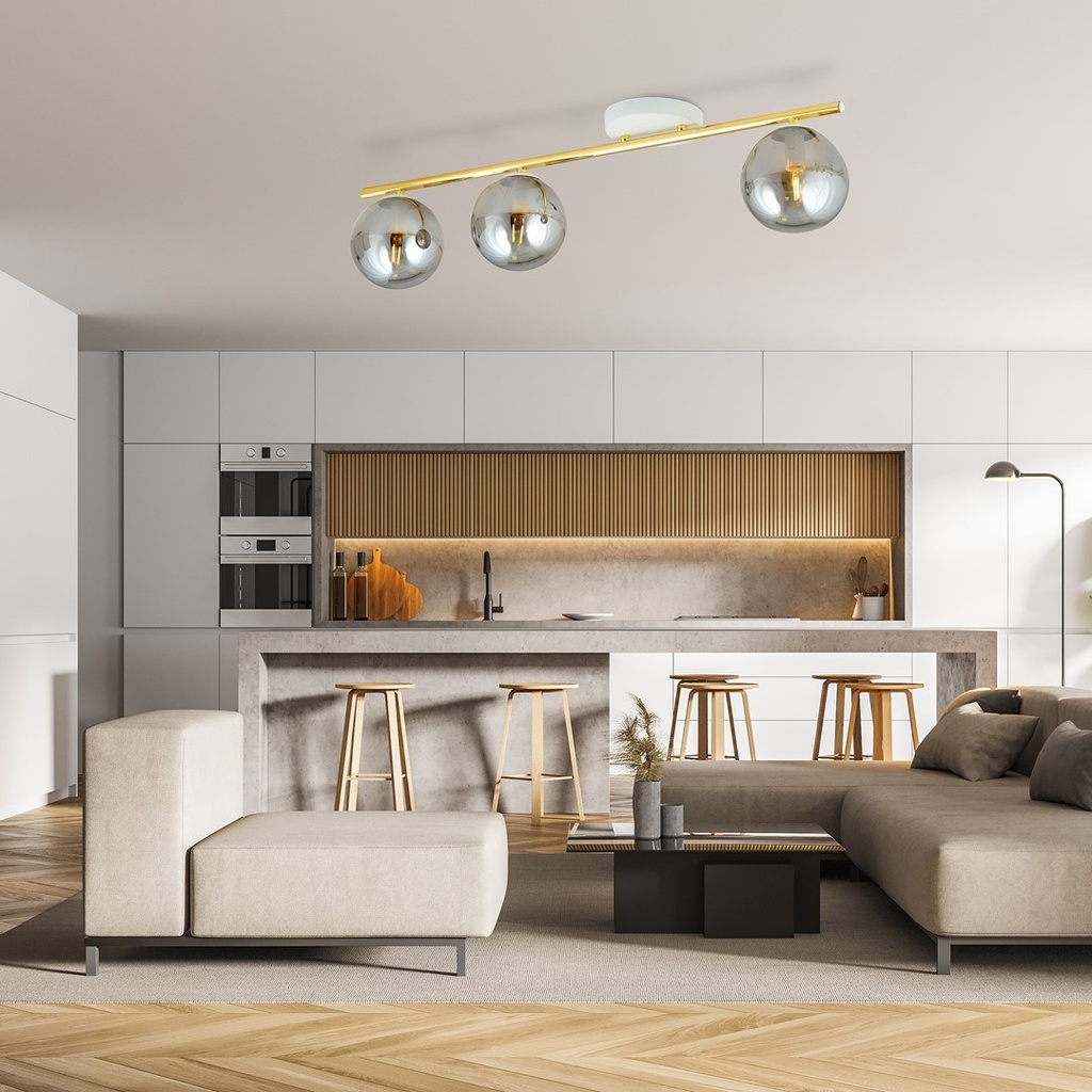 Monza 3 ceiling lamp – White, graphite – photo 4