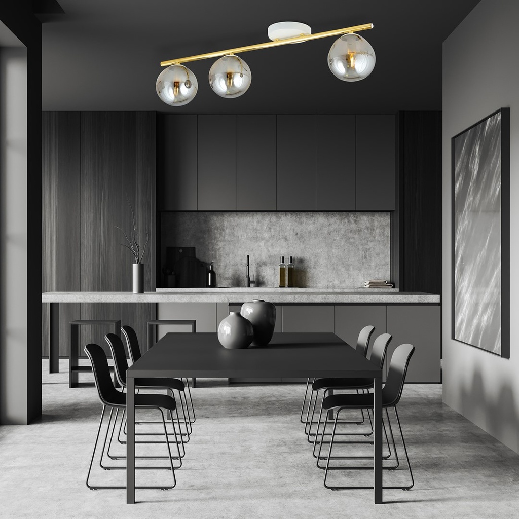 Monza 3 ceiling lamp – White, graphite – photo 5