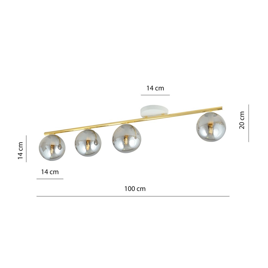 Monza 4 ceiling lamp – White, graphite – photo 6