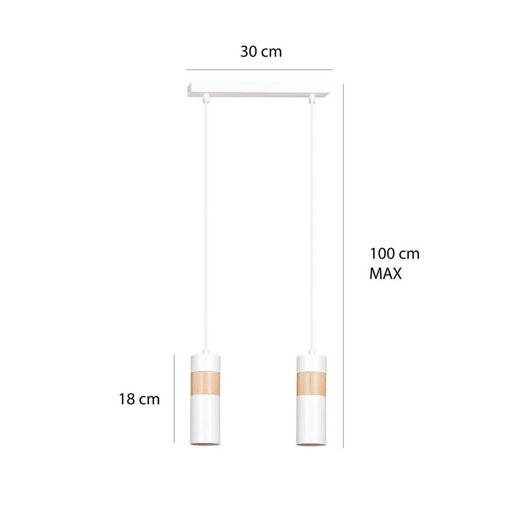 Akari 2 pendant lamp – White – photo 5