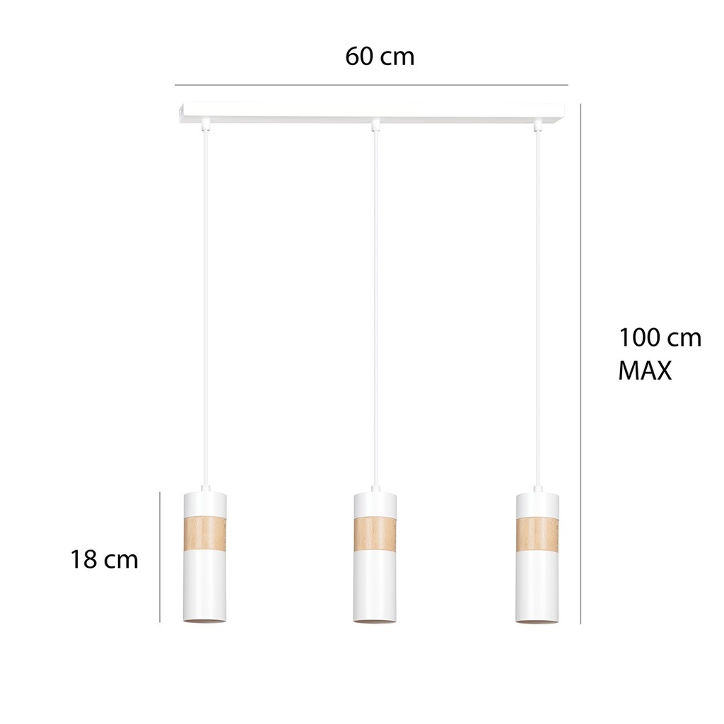 Akari 3 pendant lamp – White – photo 4
