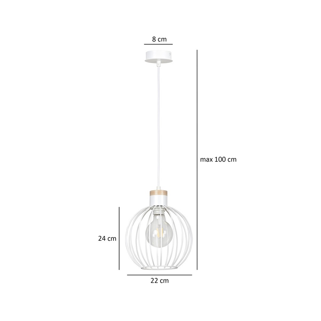 Lampe suspendue Barbado 1 – Blanc – photo 7