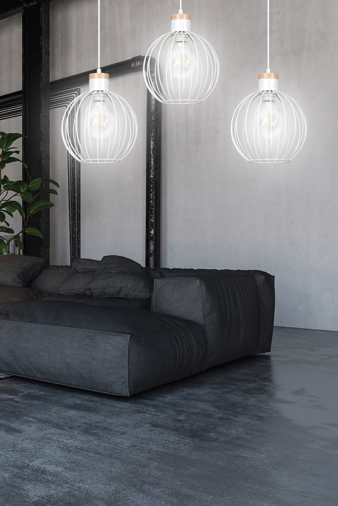 Barbado 3 pendant lamp – White – photo 4
