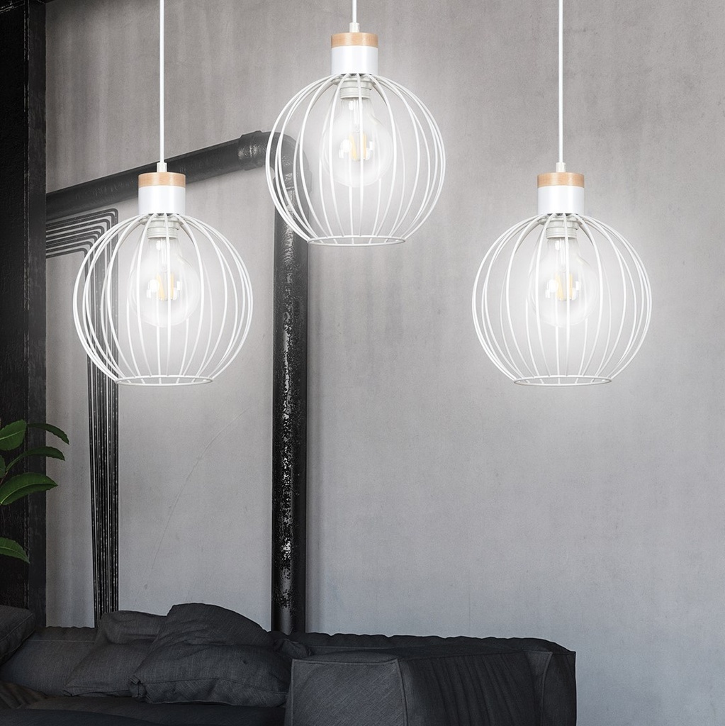 Barbado 3 pendant lamp – White – photo 5