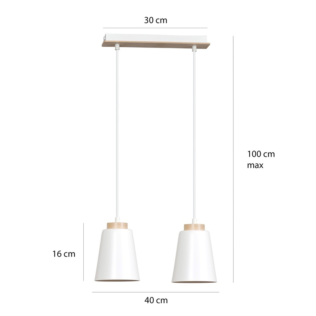 Bolero 2 pendant lamp – White – photo 5