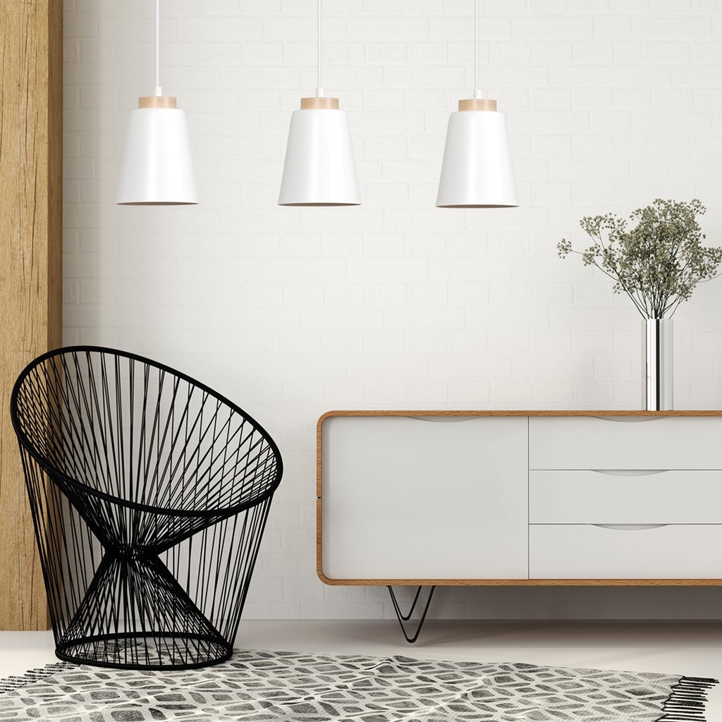 Bolero 3 pendant lamp – White – photo 4