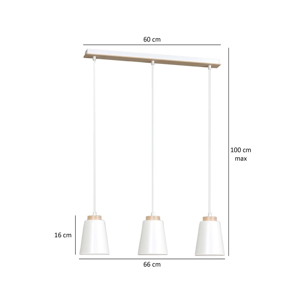 Bolero 3 pendant lamp – White – photo 5