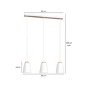 Bolero 3 pendant lamp – White – photo 5