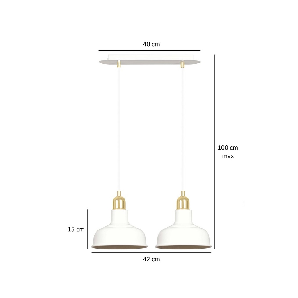 Ibor 2 pendant lamp – White – photo 5