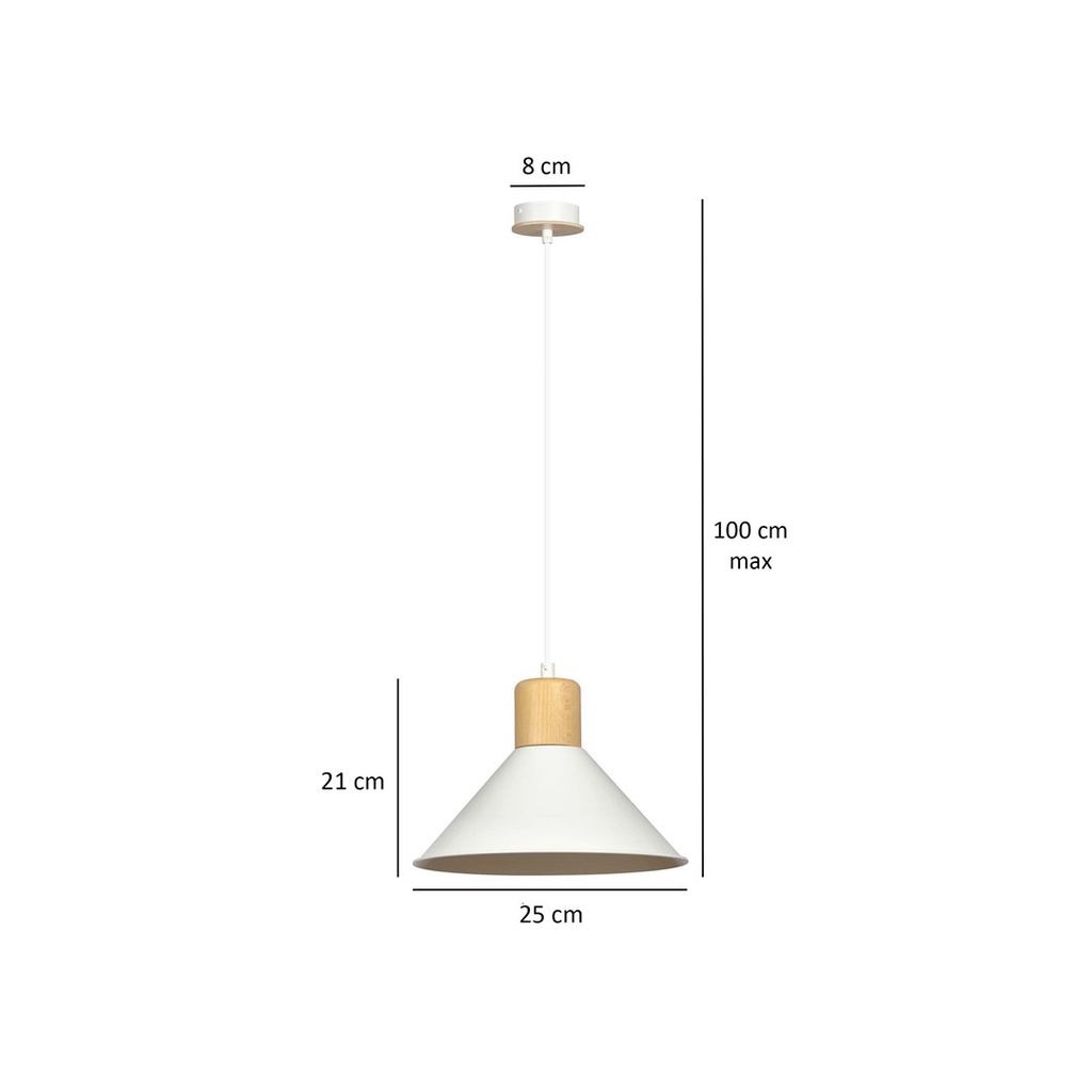 Rowen 1 pendant lamp – White – photo 5