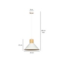Rowen 1 pendant lamp – White – photo 5