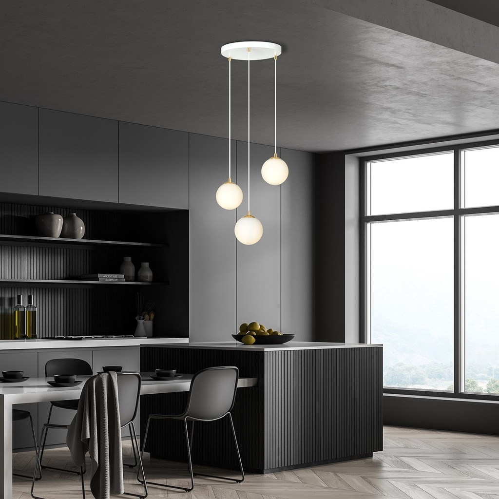 Royal 3 pendant lamp – White – photo 3