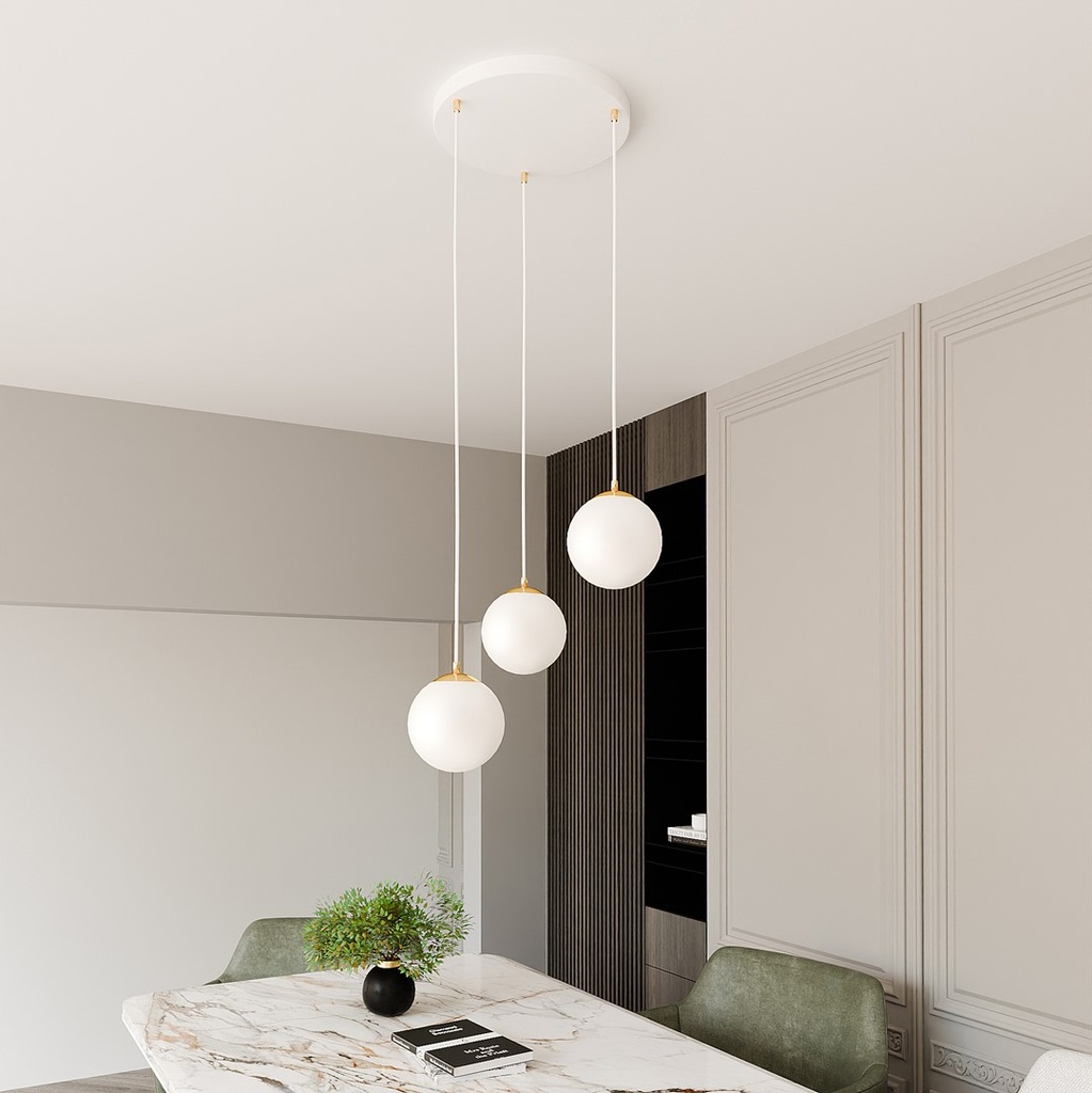 Royal 3 pendant lamp – White – photo 6