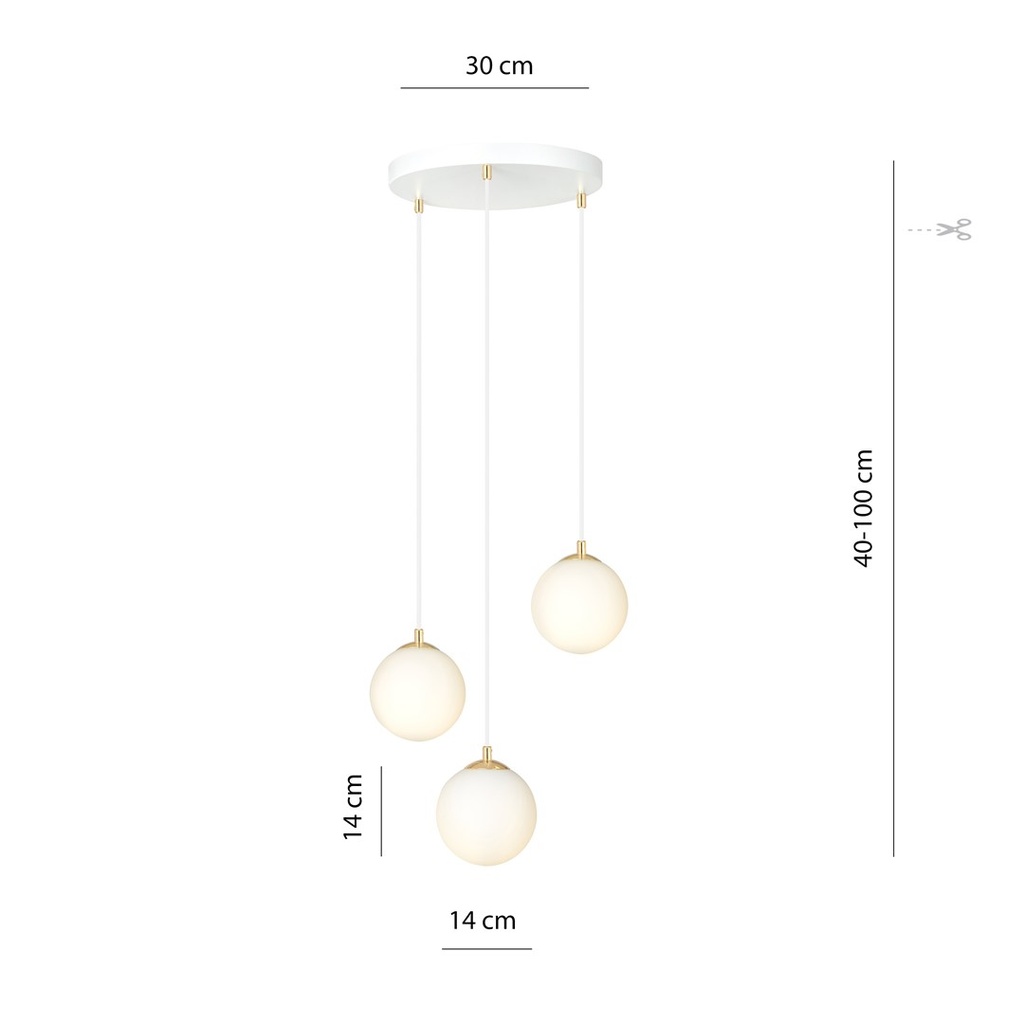 Royal 3 pendant lamp – White – photo 9