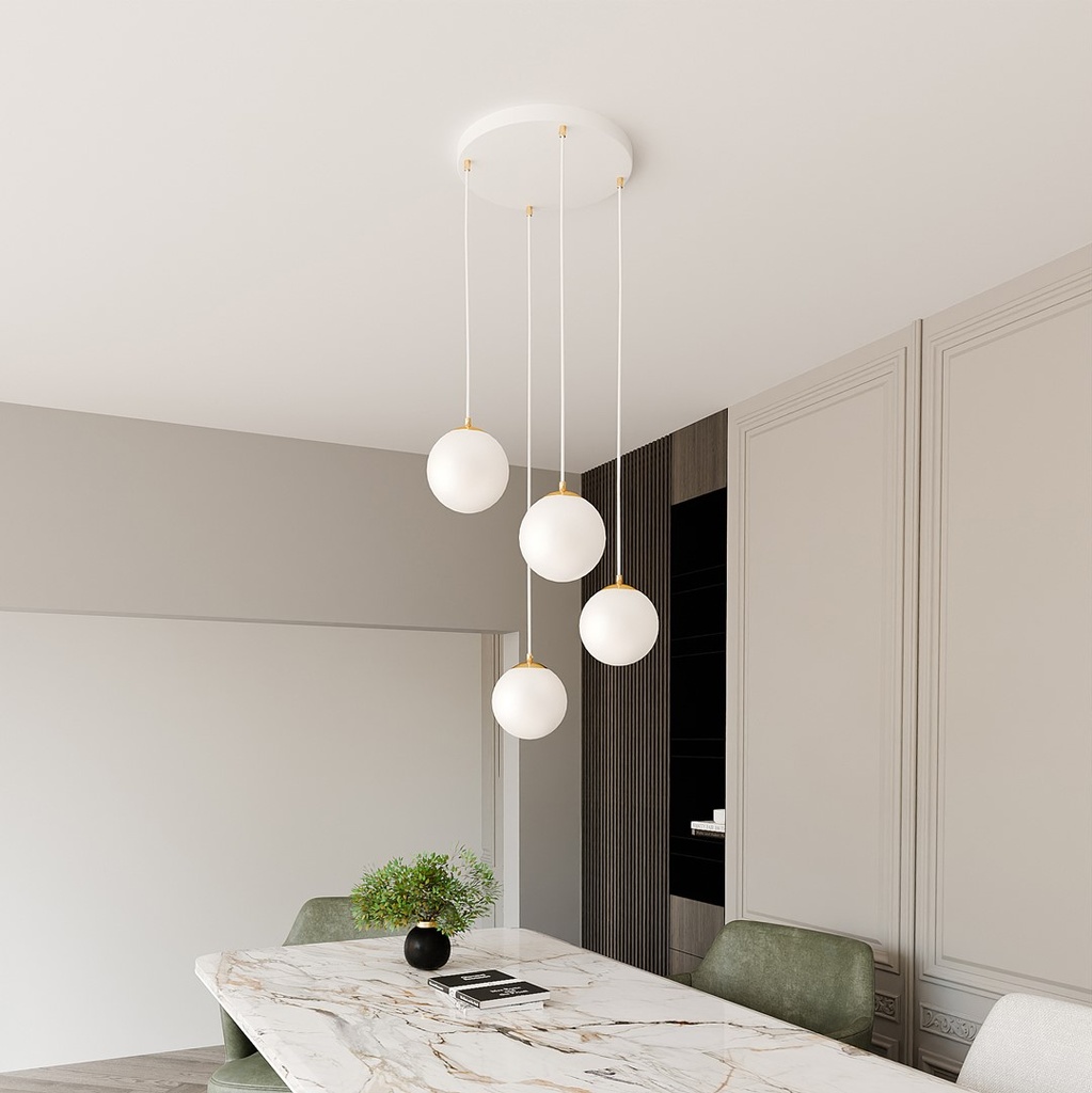 Royal 4 pendant lamp – White – photo 6