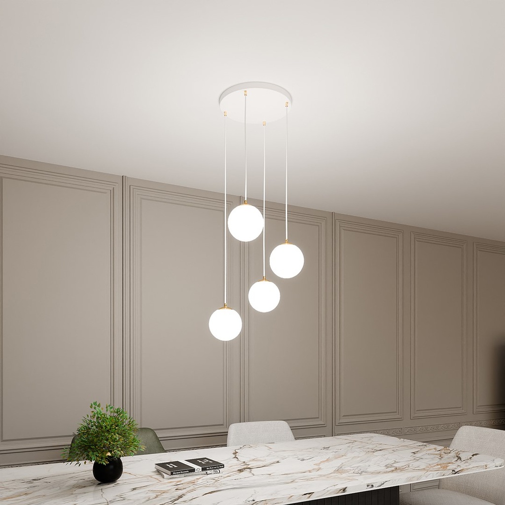 Royal 4 pendant lamp – White – photo 8