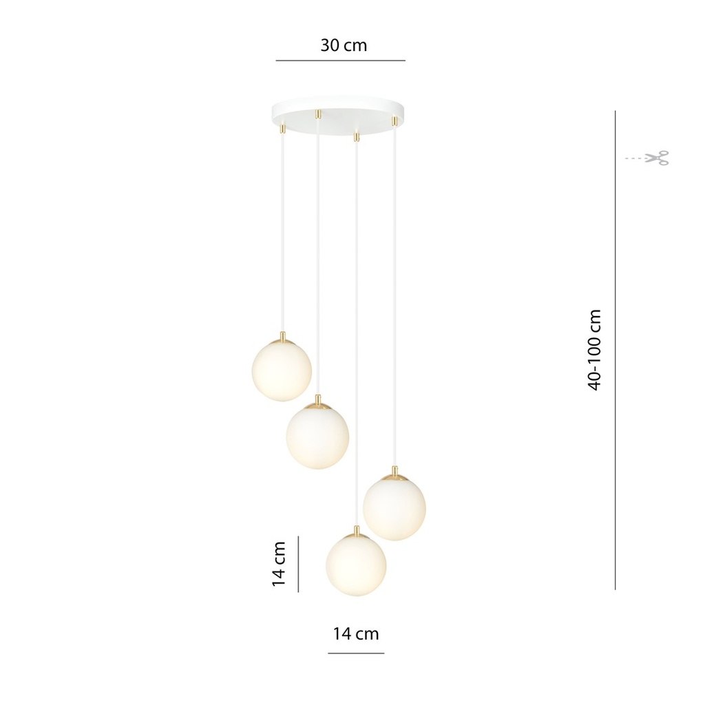 Royal 4 pendant lamp – White – photo 9