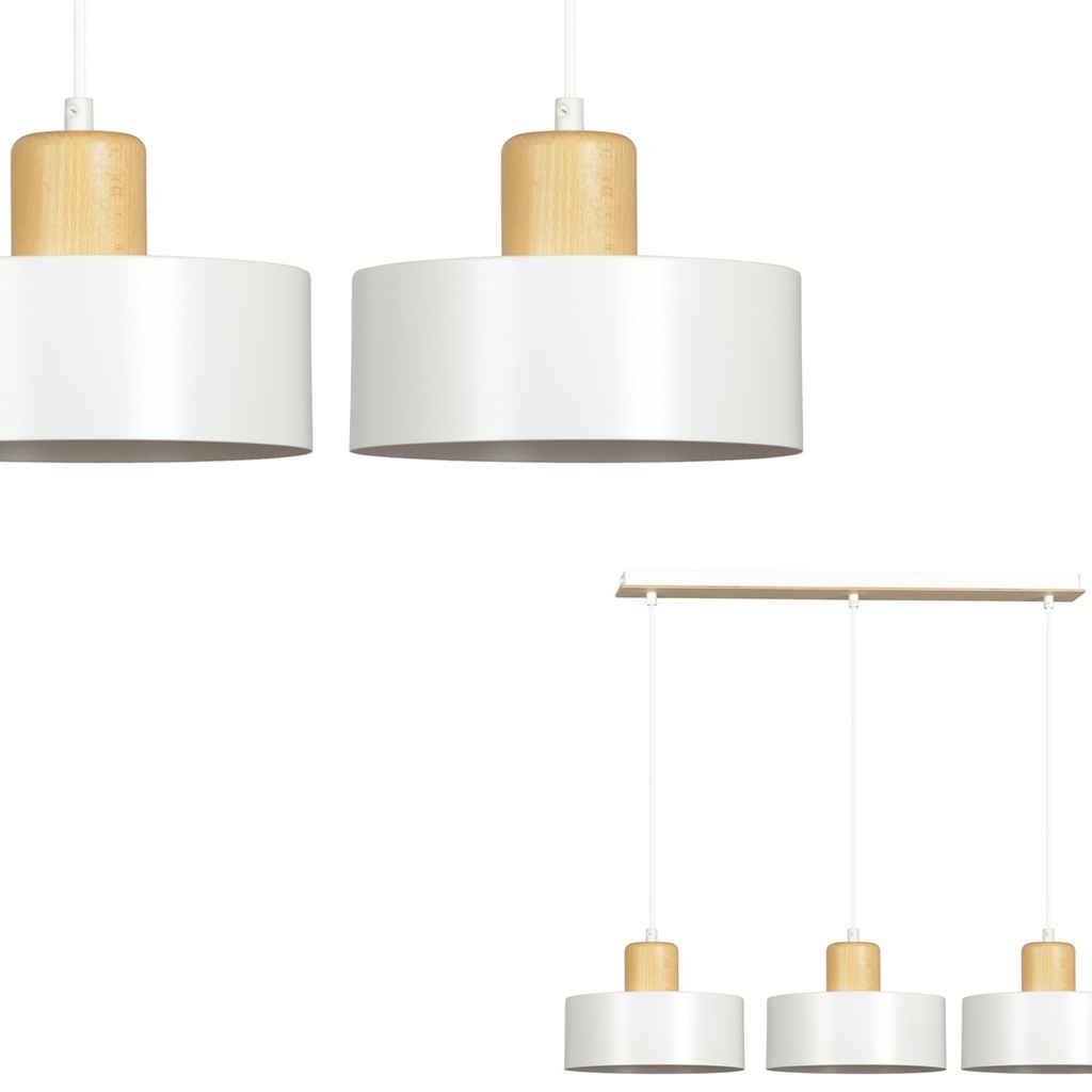 Torin 3 pendant lamp – White – photo 4