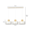 Torin 3 pendant lamp – White – photo 5
