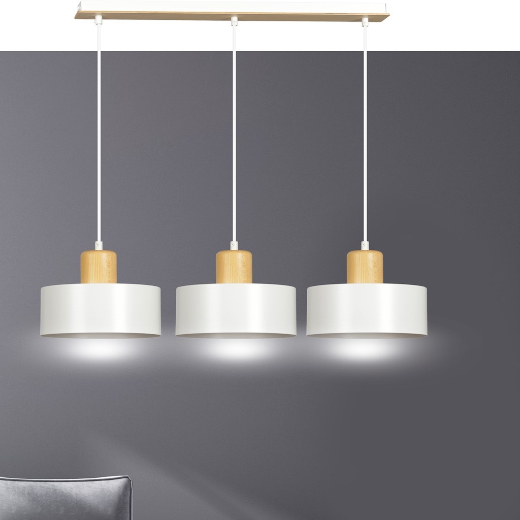 Torin 3 pendant lamp – White – photo 9