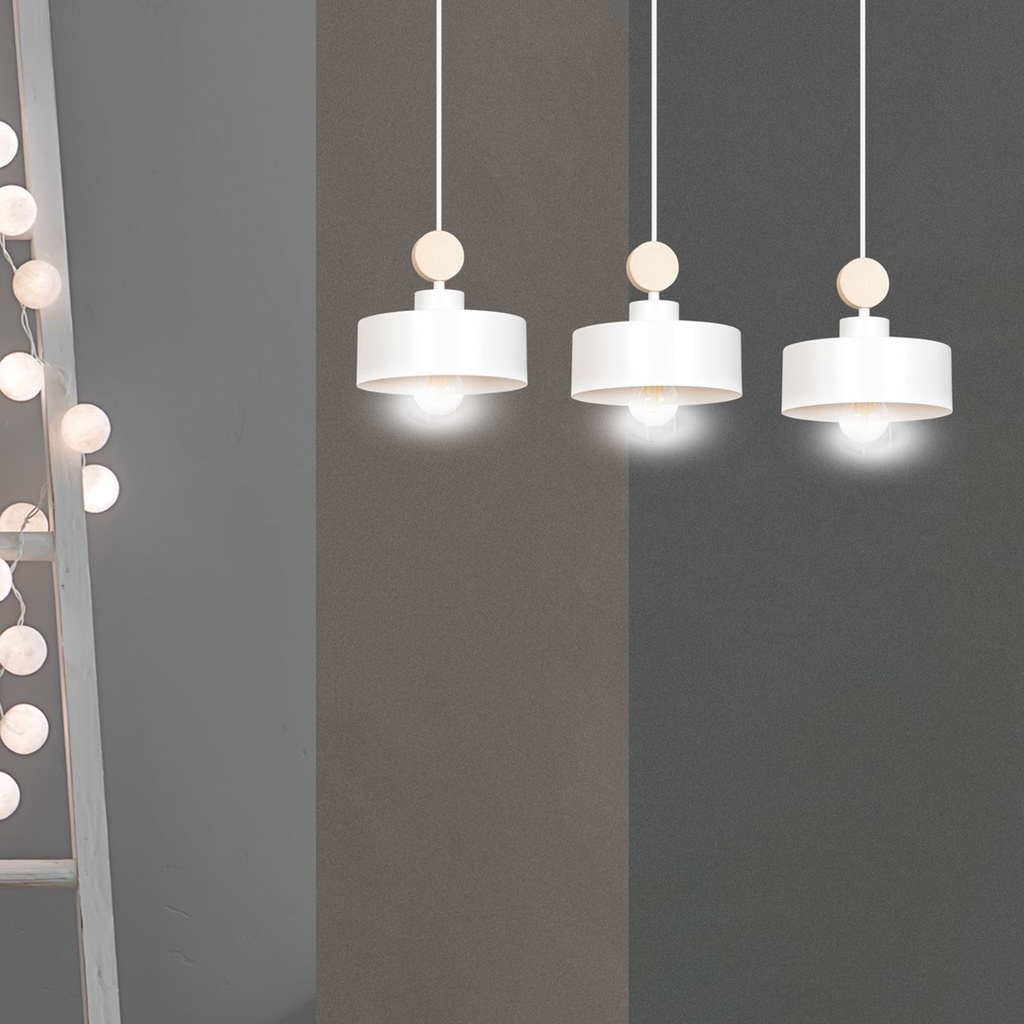 Tuniso 3 pendant lamp – White – photo 3