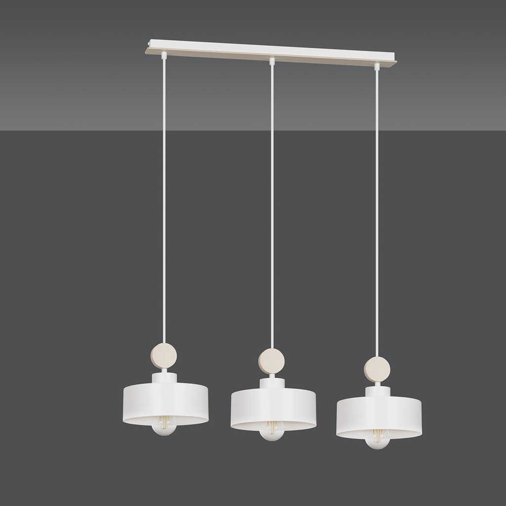 Tuniso 3 pendant lamp – White – photo 5