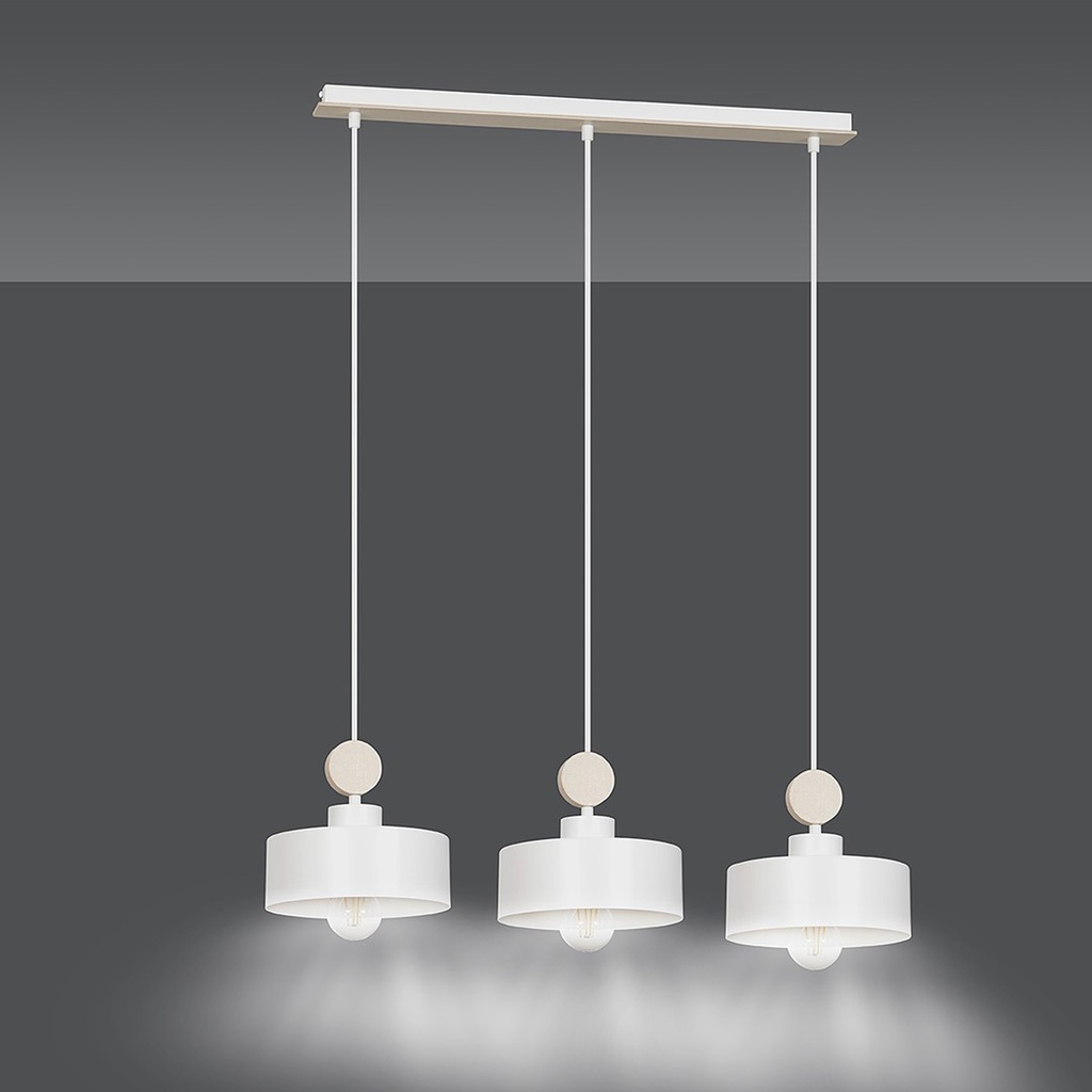 Tuniso 3 pendant lamp – White – photo 6