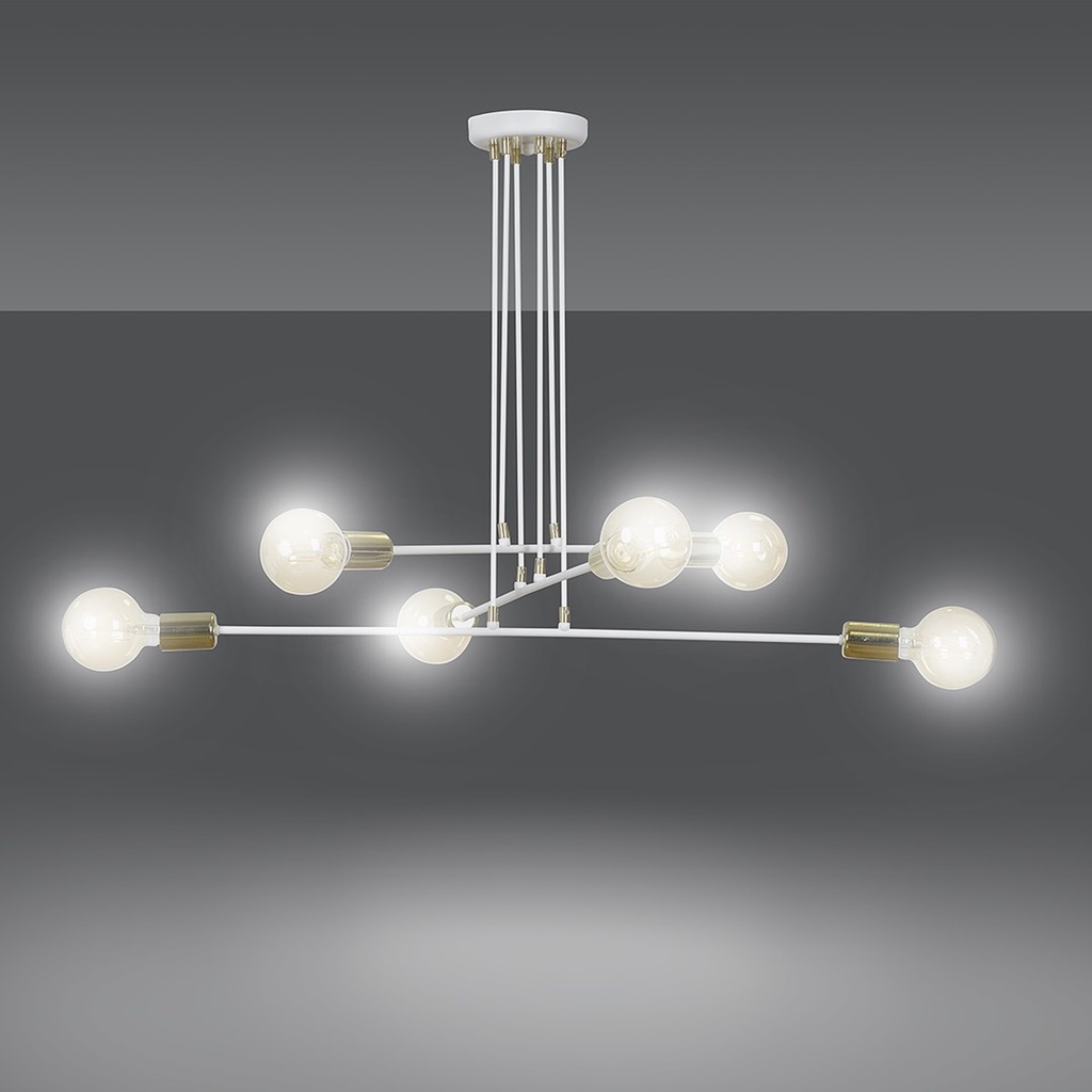 Vesio 6 pendant lamp – White – photo 3