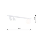 Baster 3 ceiling lamp – White – photo 7