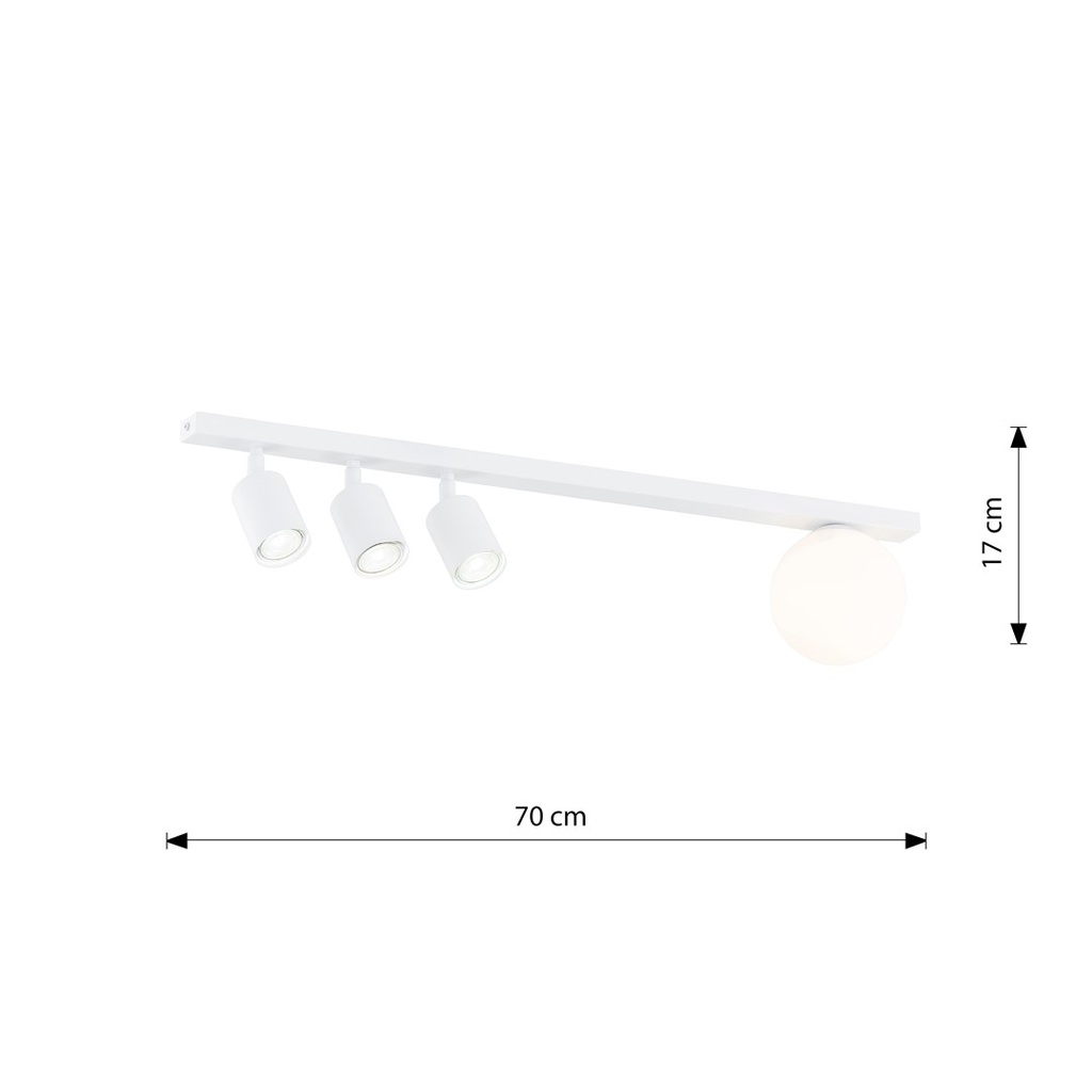 Baster 4 ceiling lamp – White – photo 7