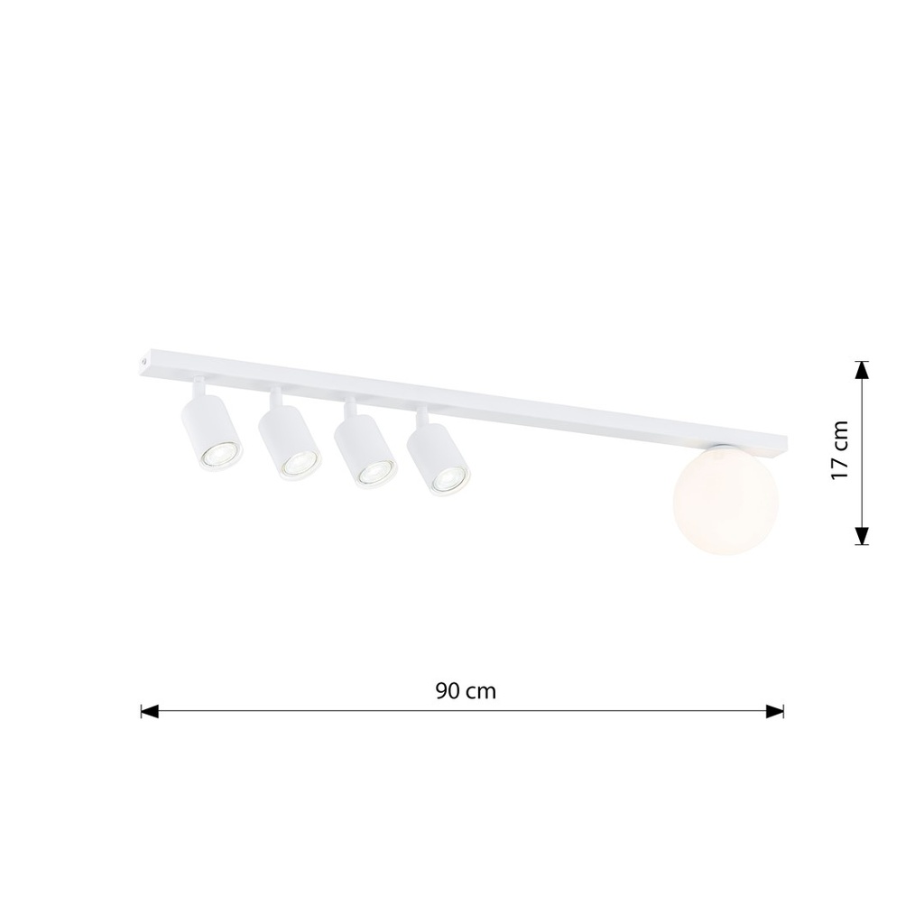 Baster 5 ceiling lamp – White – photo 7