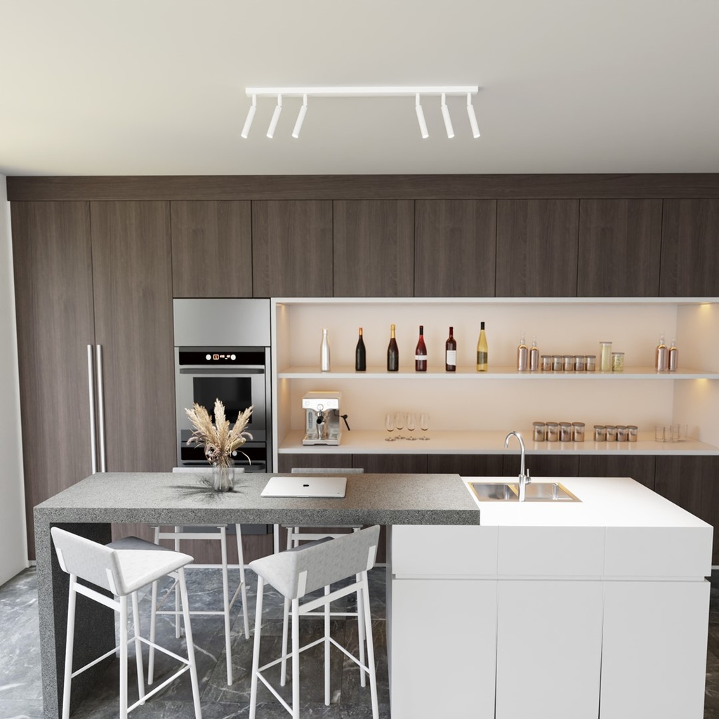 Ivi 6 ceiling lamp – White – photo 5