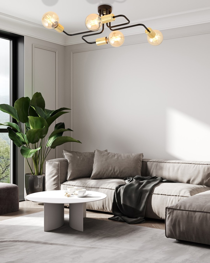Veken 4 ceiling lamp – Gold – photo 4