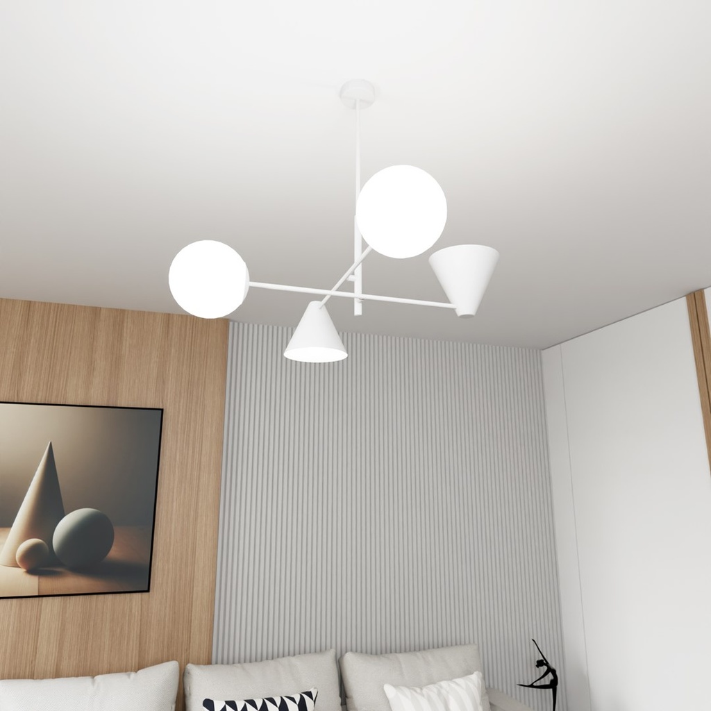 Hermes 4 chandelier – White – photo 4