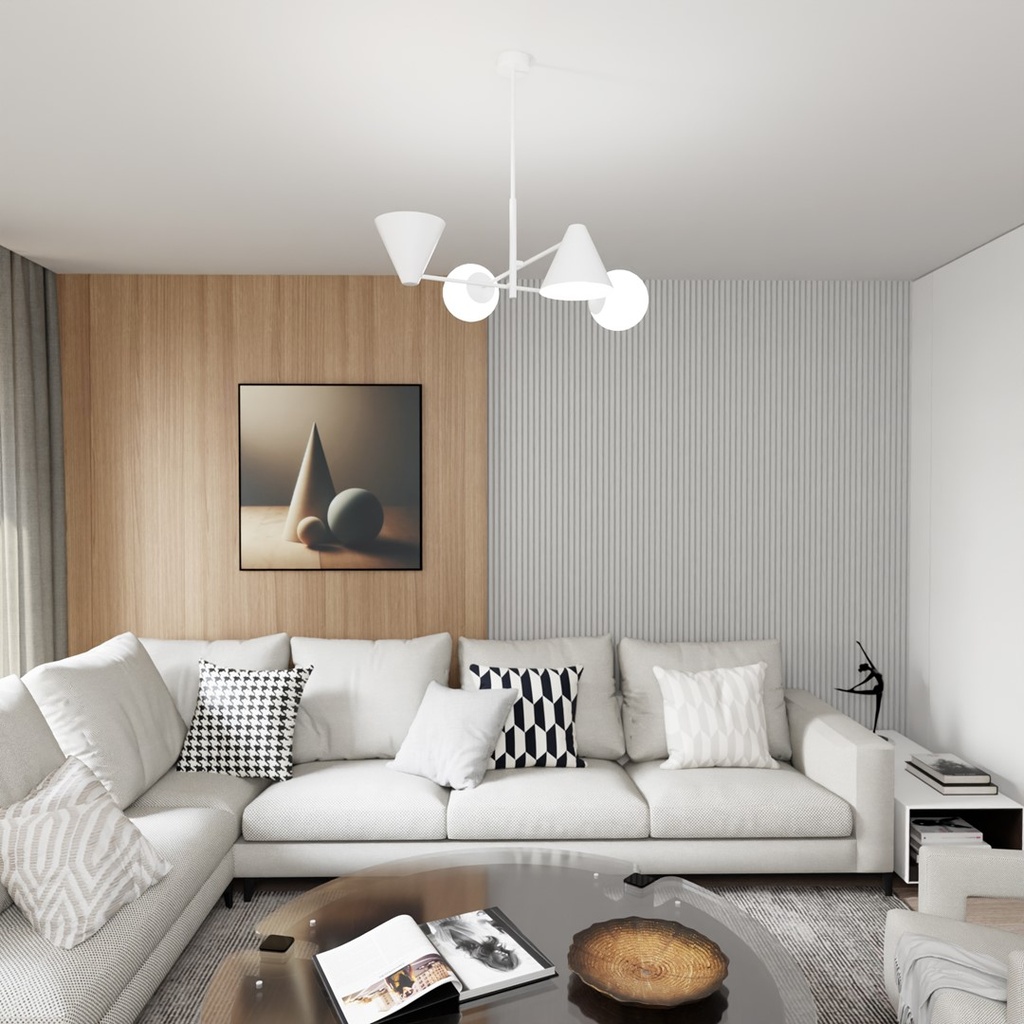 Hermes 4 chandelier – White – photo 5