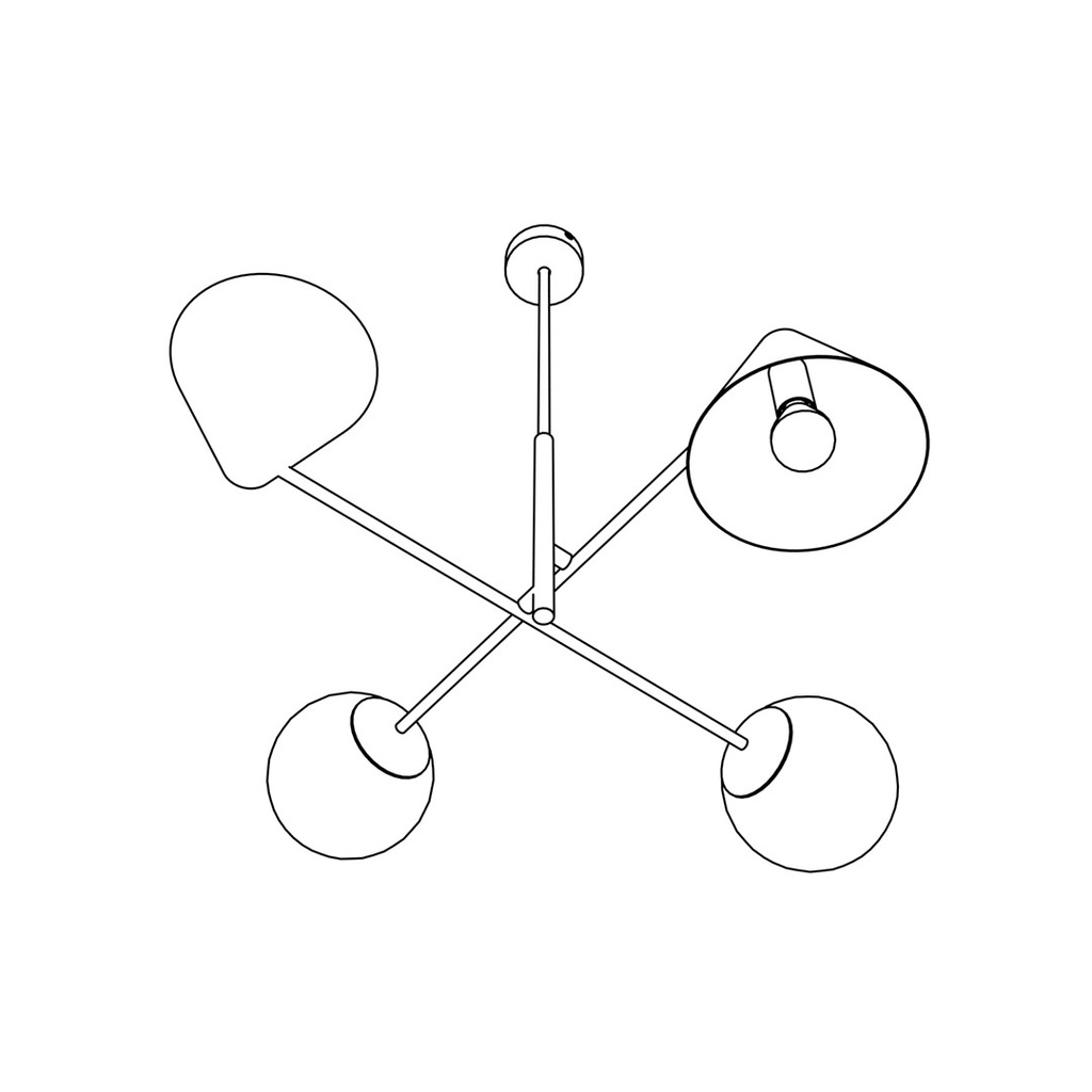 Hermes 4 chandelier – White – photo 7