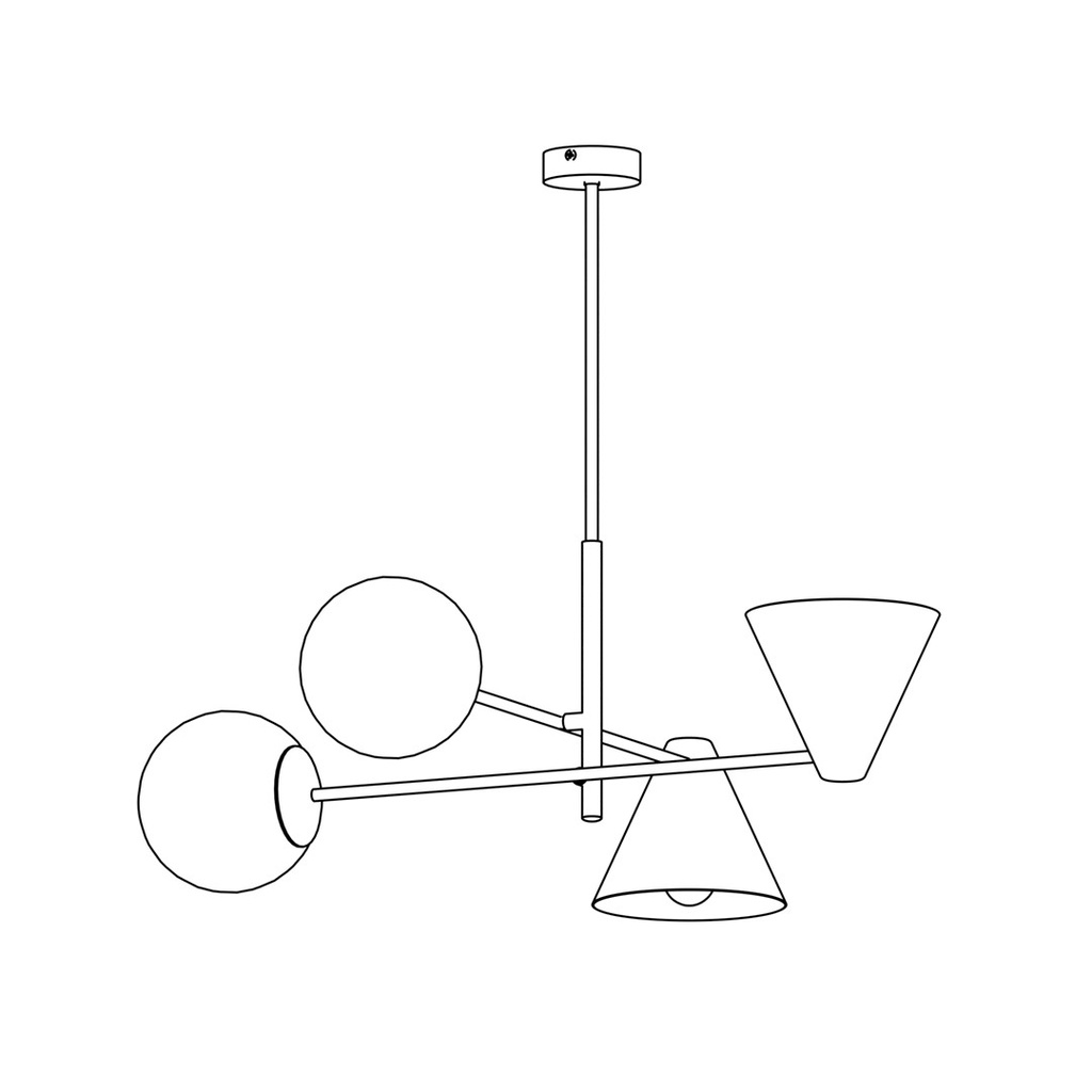 Hermes 4 chandelier – White – photo 8